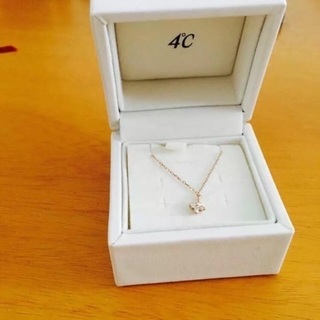 4℃＊ピンクゴールドネックレス＊転売可