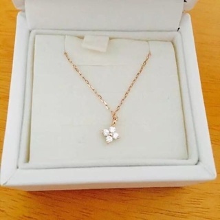 4℃＊ピンクゴールドネックレス＊転売可の画像