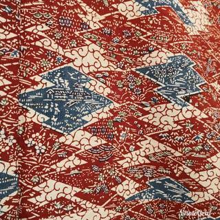 正絹縮緬単小紋☆型絵染の画像