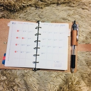 12、革のシステム手帳カバー A4、A5、ミニサイズなどの画像