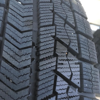 155/65R13 ブリザックVRX　2015年スタッドレスタイヤ　ラパン純正アルミホイール4本セット 中古の画像