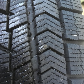 155/65R13 ブリザックVRX　2015年スタッドレスタイヤ　ラパン純正アルミホイール4本セット 中古の画像