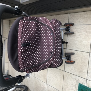 交渉中です。  Aprica　ベビーカー　ショコラ　ポルカ　ドットオレンジの画像