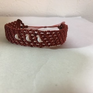 ブレスレット ハンドメイド マクラメ 編み 運気アップの画像