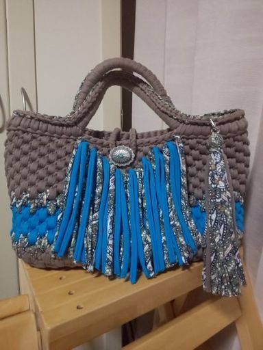 ♡ MONOPOP モノポップ ズパゲッティ ハンドメイド フリンジバック ♡