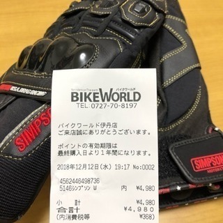 SIMPSONレディースバイク用グローブWMサイズ ブラックの画像