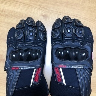 SIMPSONレディースバイク用グローブWMサイズ ブラックの画像