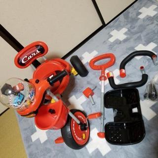 カーズ 三輪車 ガード&手押し&立ち乗りプレート??付き