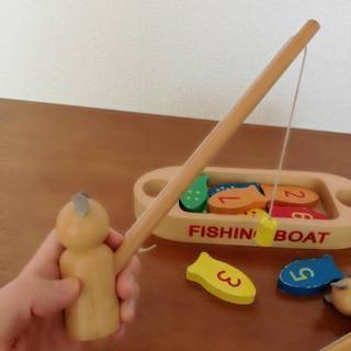 【取引中】木のおもちゃ（フィッシングボード）の画像
