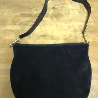 本物 グッチ レザースエード ショルダーバッグ ハンドバッグ ブラック GUCCI 本革 未使用品