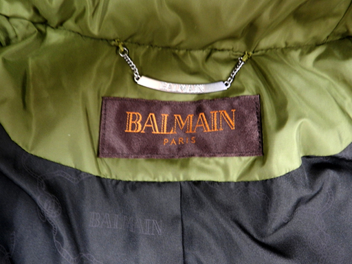 PayPay可 バルマン ダウンコート M 90㎝丈 レディース マスタードカラー ブルーフォックス ロング ダウン BALMAIN 札幌市 清田区 平岡