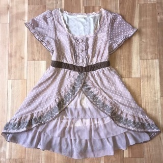 axes femme アクシーズファム♪ドット柄 レース フリル...