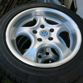 VW フォルクスワーゲン アルミホイール 5穴 スタッドレスタイ...