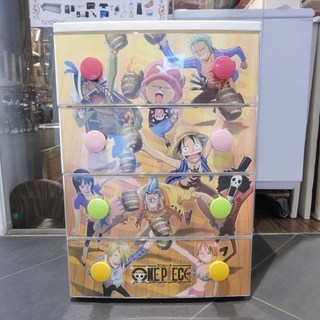 ●ワンピース 収納ケース CHG-T554 乾杯IH/ONE PIECE/4段 チェスト/家具/引き出しの画像