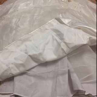 値下げ‼︎120～130★白フォーマルドレス★パニエ付きの画像