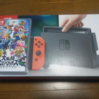 Switch本体とスマブラspの画像
