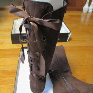 値下げ！茶色　スエード調ブーツの画像