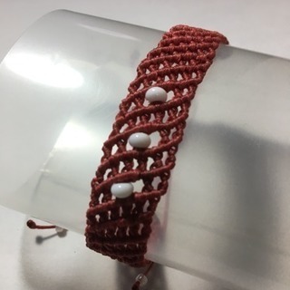 ブレスレット ハンドメイド マクラメ 編み 運気アップの画像