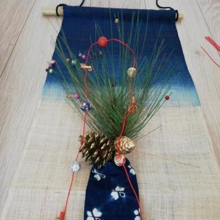 有松絞り　タペストリー　花入れ 水引の画像