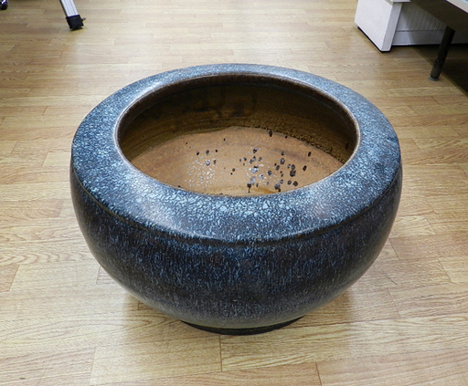 海鼠火鉢 A001 海鼠釉薬十角火鉢 | 庭の古道具 misora