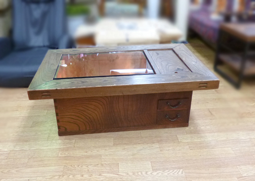 レトロ 古民具 長火鉢 関西火鉢 テーブル  ☆ PayPay(ペイペイ)決済可能 ☆ 札幌市 清田区 平岡