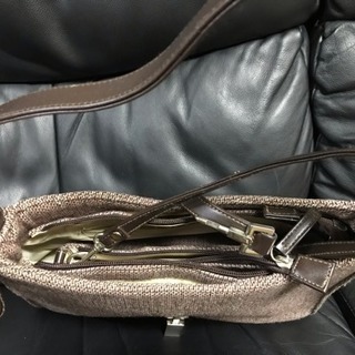 秋冬に美品布目調2way bagインナーポーチ付き¥1000‼️の画像
