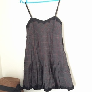新品 キャミワンピ グレンチェック ミニルディーズ
