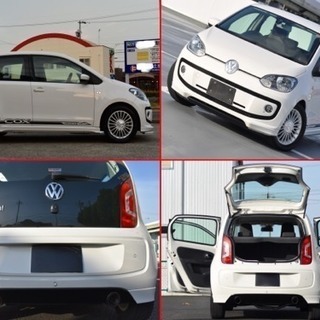 VW・UP上級モデルhigh up!COX・コンプリ-トカ-仕様!!エアロ/外マフラ-/アルミ/車高調/HID/社外HDDナビets/OP80万程!!の画像