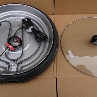 EUPA ホットプレート　TSK-2703DGPW プレート2枚ガラス蓋付きの画像