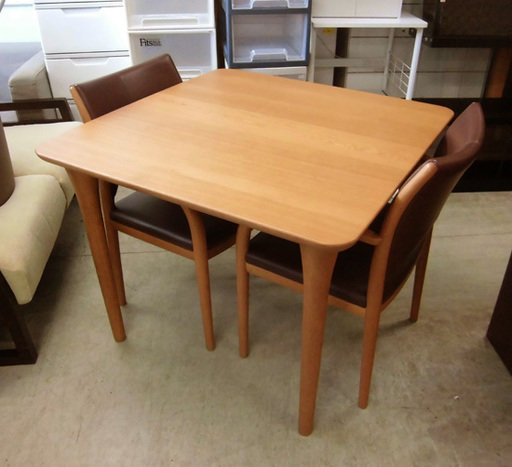 日進木工 ダイニングテーブルセット イス2脚 アームチェア 椅子 二人用 南12条店