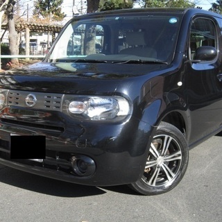 ワンオーナー車修復歴無し★人気の黒キューブ☆車検令和３年５月まで★純正SDナビ☆ETC★社外アルミ☆の画像