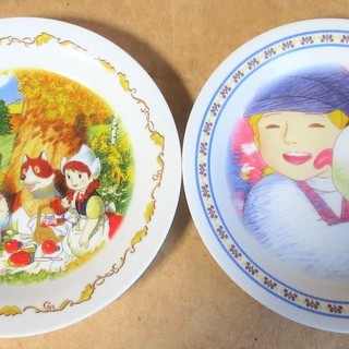 ☆世界名作劇場 フランダースの犬 絵皿◆非売品2点セットの画像