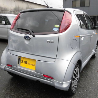 福岡　スマ軽　スバル R2　1年無料保証・車検ほぼ2年付き・禁煙車　シルバー826の画像