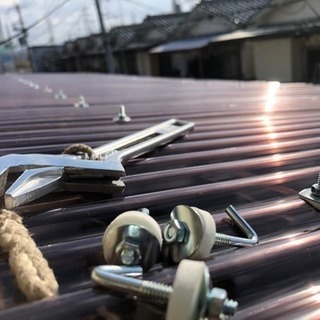 ベランダの波板張替え致します
