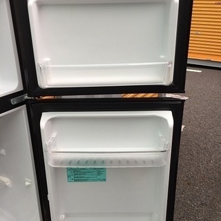 交渉可　一人暮らしに最適　2ドア冷蔵庫 106L ハイアール JR-N106H 2015年製 中古 黒 の画像