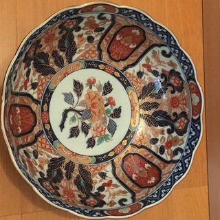 ５千円　飾り絵皿　深椀　秀山