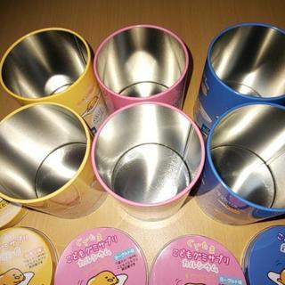 ◆ぐでたま こどもｸﾞﾐｻﾌﾟﾘのブリキ缶 ⑦個の画像