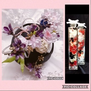 桜のアレンジとハーバリウムのセット🌸