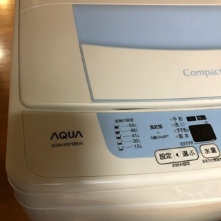 2014年製 洗濯機7kg  アクア AQW-KS 70Bの画像