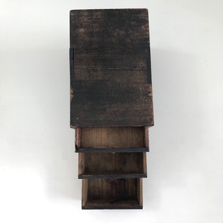小箪笥三段抽斗【骨董品】高さ約23cm　卓上サイズの画像