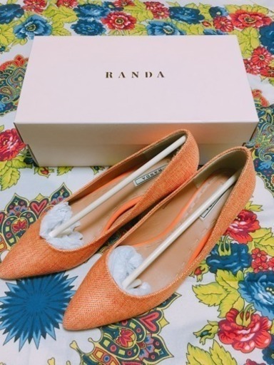 新品 RANDA オレンジ パンプス 24.5cm