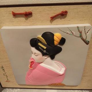 【お譲り先決定】博多人形 美人物 芸妓 レリーフの画像