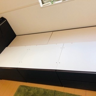 (商談中)シングルベッド 収納付き×4 コンセント１箇所付き