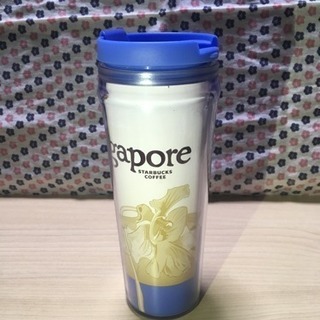 【値下げ中】STARBUCKS タンブラー シンガポール Singapore 花 ブルーの画像