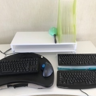 キーボード3台（USB2台、ワイヤレス1台）　マウスボール付マウ...