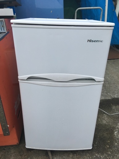 ●ハイセンス 2ドア 82L 冷蔵庫 HR-B82JW　中古品　動作品　2016年製