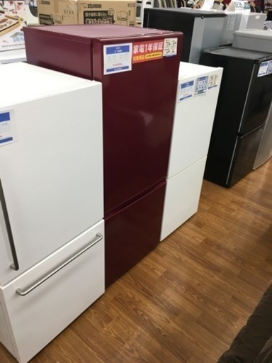 1年保証付 2ドア冷蔵庫