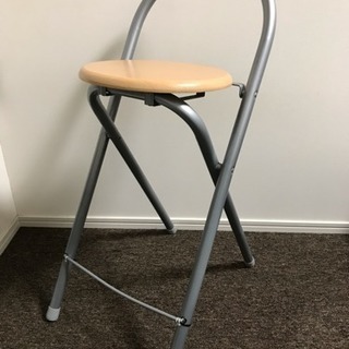 折りたたみチェア 座面高さ 59.5cm  座面サイズ 正円 3...
