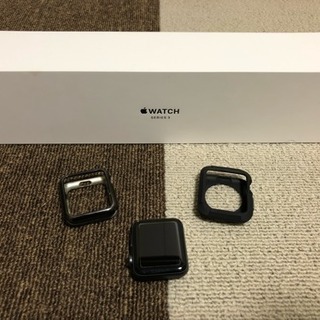 ［美品］Apple Watch series3 スペースグレイ 42mm GPSモデル おまけ付き