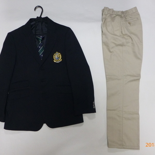 (交渉中）男子　小学校卒業式　ジャケット160㎝　黒　＋　チノパ...